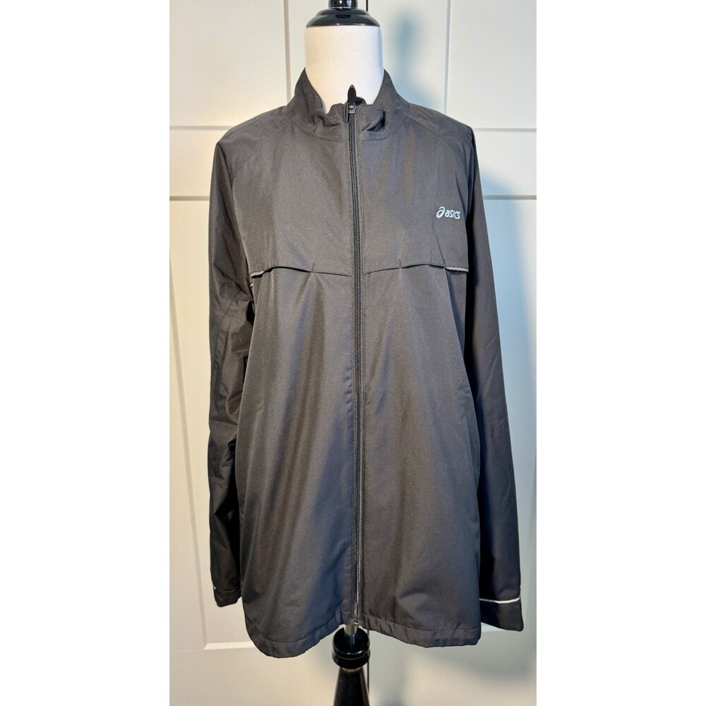 Mens ASICS Soft Shell Running Jacket Black XL Windbreaker
